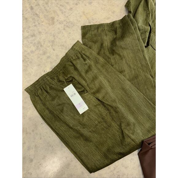 Vtg 90s NWT KORET green Top And Pants Combo W/extra Pair Of Pants 22W - Picture 3 of 9